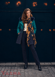 Women's “Colour Horizon” Quilted Coat in Mustard | YASHA