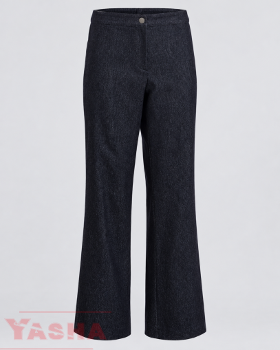 Women’s purple wide-leg denim trousers by YASHA