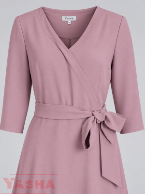 Art Dress Linen Navi and White