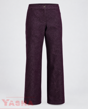 “City Rhythm” Denim Blazer and Trouser Suit in Purple | YASHA