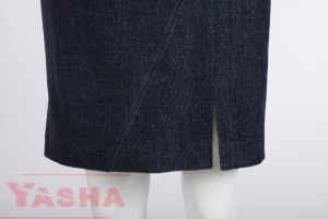 Women’s Classic Straight Denim Dress in Navi | YASHA